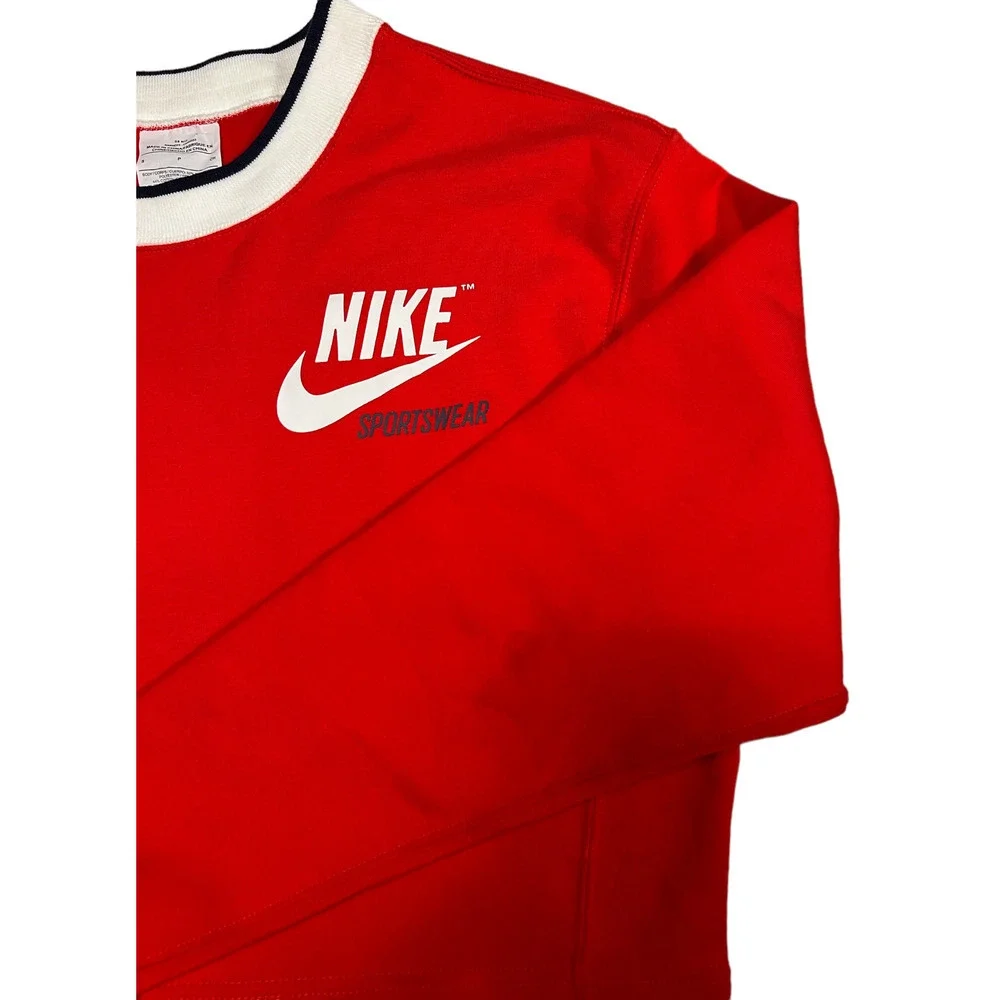 Nike -  SPORTSWEAR Cropped Sweatshirt - Woman Size S - Crew Neck